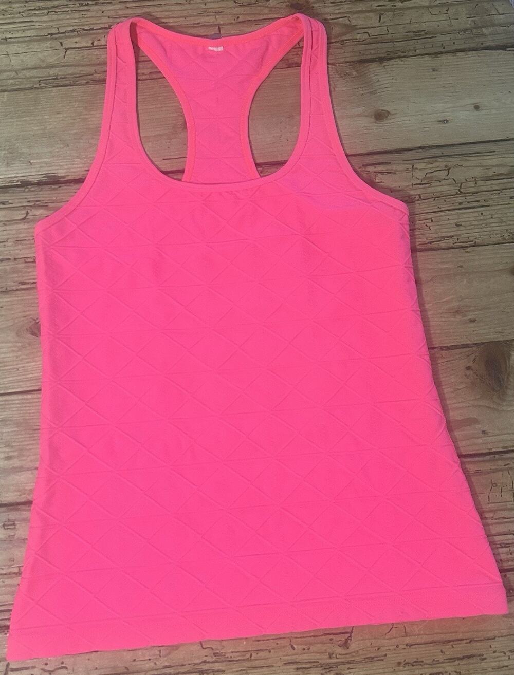 Lorna Jane Women’s Size S Pink Racerback Textured Tank EUC